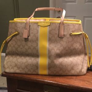Coach Varsity Stripe Tote